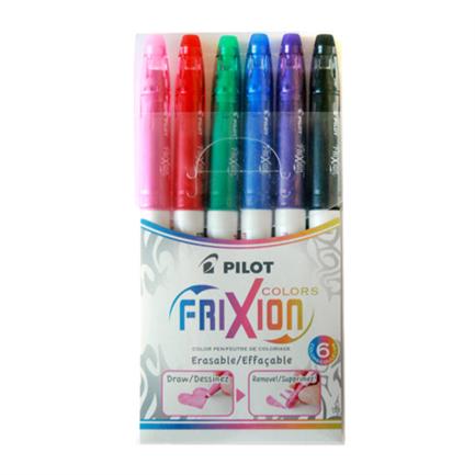 Marcador pilot frixion borrable colores surtidos c/6 pzas