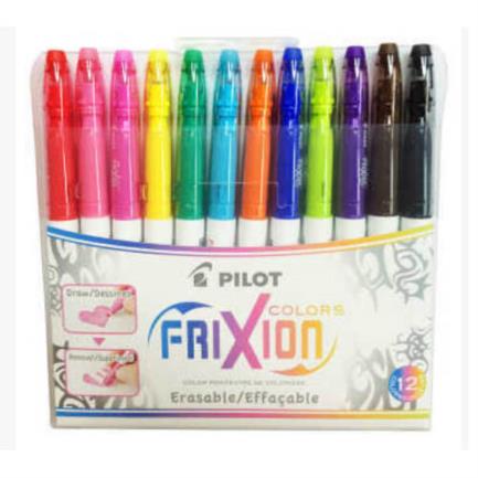 Marcador pilot frixion borrable c/12 colores surtidos