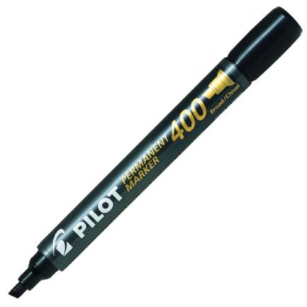 Marcador permanente pilot sa400 cincel color negro caja c/12 pzas