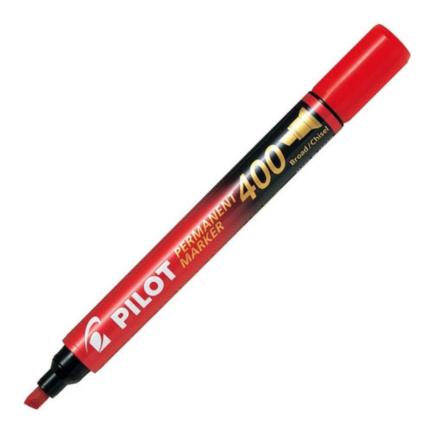 Marcador permanente pilot sa400 cincel color rojo caja c/12 pzas