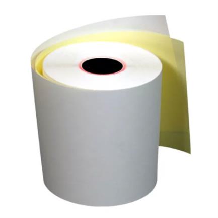 Papel pcm autocopia rollo 57x60 blanco-amarillo c/100 pzas