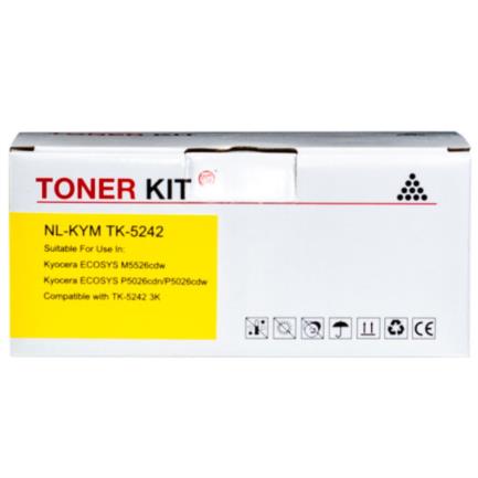 Tóner print-rite tk-5242 nv9 3k color amarillo