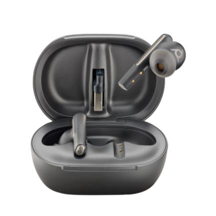 Poly Voyager Free 60+ Audifonos UC negro carbono + Adaptador USB-A BT700 + Estuche de carga con pantalla tactil