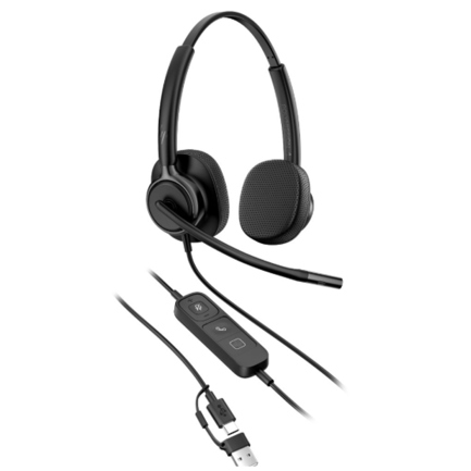 Auriculares Poly estéreo con cable USB HP Mission 425 7