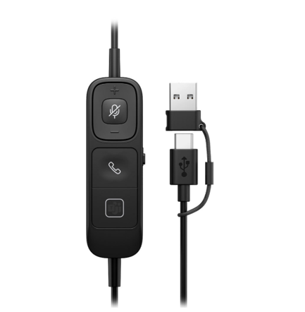 C01FCAA#AC3	Auriculares Poly estéreo con cable USB HP Mission 825