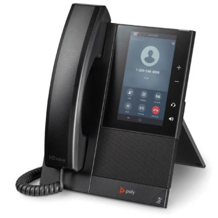 Poly Telefono IP multimedia empresarial CCX 500 con SIP Abierto y compatible con PoE