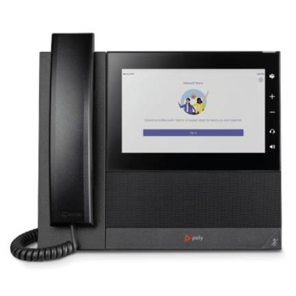 Poly Telefono IP multimedia empresarial CCX 600 para Microsoft Teams y compatible con PoE