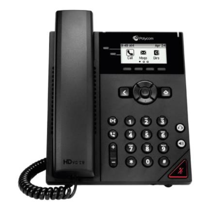 Poly Telefono IP VVX 150 de 2 lineas y habilitado para PoE