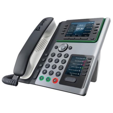 Poly Telefono IP Edge E400 y compatible con PoE