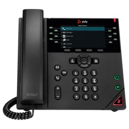 Poly Telefono IP VVX 450 de 12 lineas y habilitado para PoE