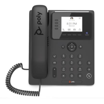 Poly Telefono IP multimedia empresarial CCX 350 para Microsoft Teams y compatible con PoE