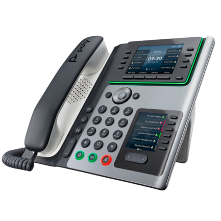 Telefono Poly Edge E450 IP Phone and PoE-enabled