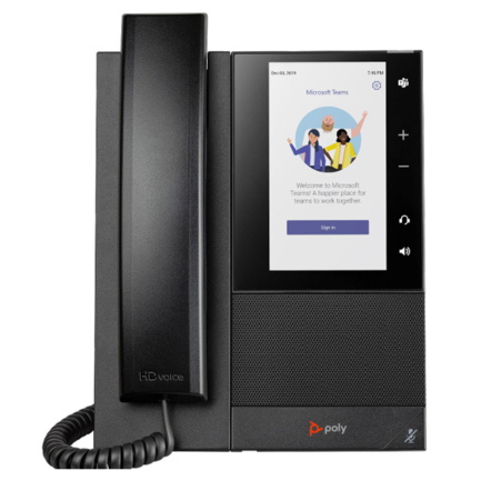 Telefono Poly Multimedia Empresarial CCX 505 para Microsoft Teams para alimentación PoE