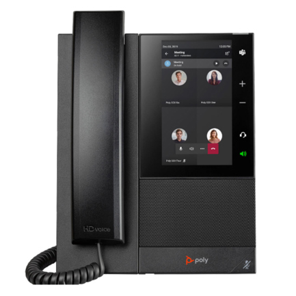 Telefono Poly Multimedia Empresarial CCX 505 para Microsoft Teams para alimentación PoE 2
