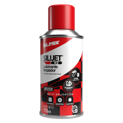 LIMPIADOR LUBRICANTE Y DESENGRASANTE EN AEROSOL SILIMEX SILI JET E-2 170ML