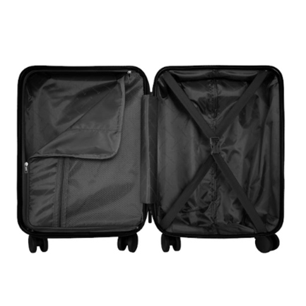 Maleta Rigida Swissmobility 20 Carry On 8 ruedas ABS candado de seguridad cierre interno cintas de sujeción negro 2