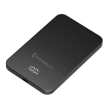 Power Bank Swissmobility 3.85V 10000mAh Carga Rapida de 20W USB C Carga Inalambrica 18W 2