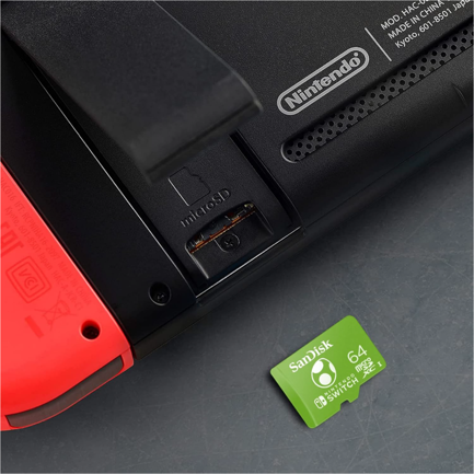 Memoria MICROSD SDXC Sandisk 64GB Nintendo Switch Huevo Yoshi