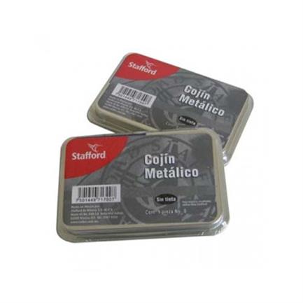Cojin p/sellos stafford #0 metalico s/tinta 9x5.5 cms