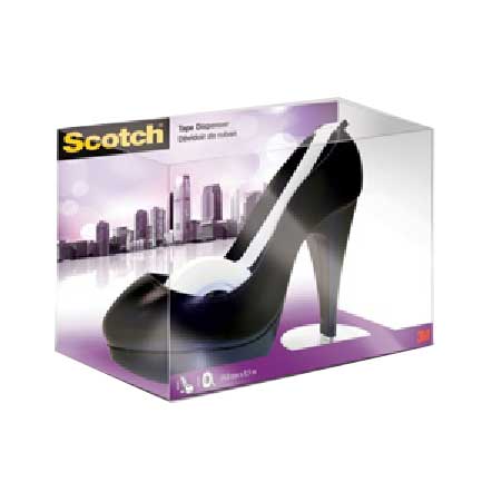 Despachador 3m cinta zapato negro stiletto