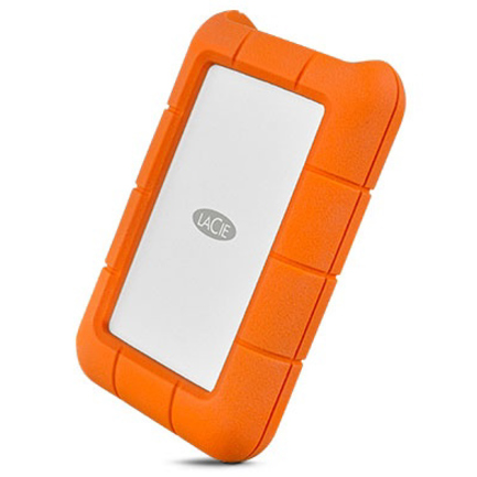 Disco Duro Externo Seagate LaCie Rugged USB C 2.5 2TB USB C 3.0 Naranja/Plata