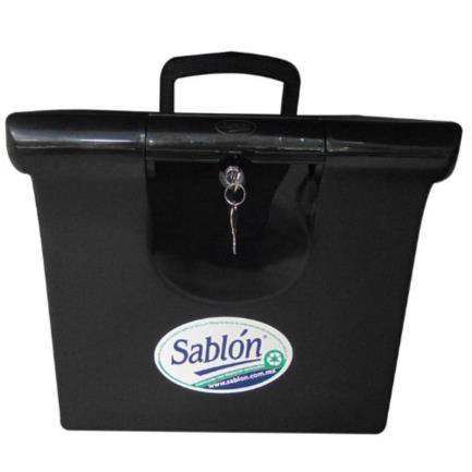 Organifolder plástico sablon carta negro c/cerradura