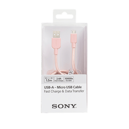Cable sony nylon usb tipo a al b (150cm) rosa