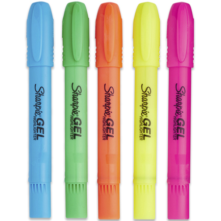 Resaltador de Gel Sharpie Highlighter C/5 colores surtidos