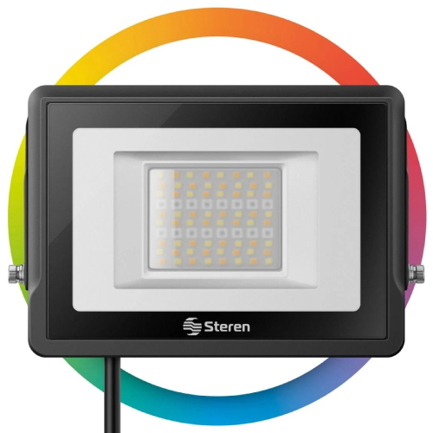 Reflector LED Steren WiFi RGB+W de 30W para Exterior
