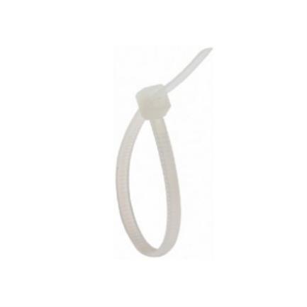 Cincho Steren Sujetacables Cortos de Nylon 3.6mmx15cm Color Blanco Bolsa C/100
