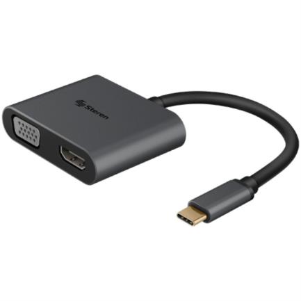 Adaptador Steren USB-C a HDMI/VGA/USB 3.0/USB-C