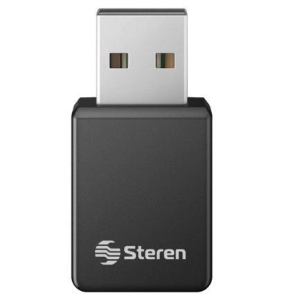 Nano Adaptador Steren USB WiFi AC600 2.4GHz y 5 GHz Doble Banda