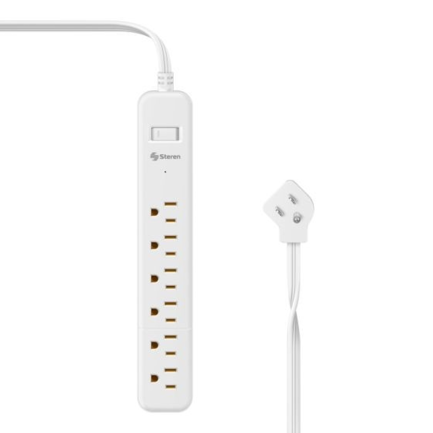 Tira Steren Multicontactos de 6 Salidas