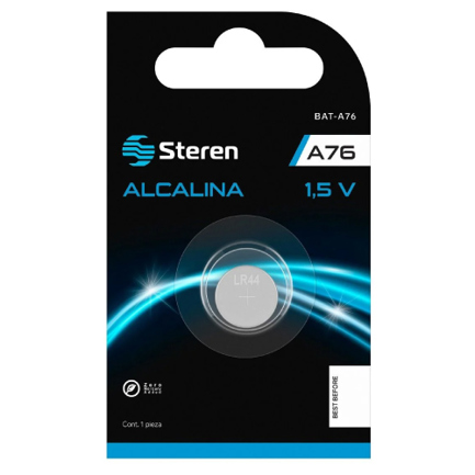 Pila Alcalina Steren de 1.5V 110mAh Tipo Botón Uso Múltiple