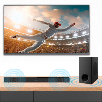 Barra de Sonido Steren con Bluetooth c/Subwoofer 12