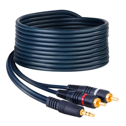 CABLE STEREN HOME THEATER PLUG 3.5MM A 2 PLUGS RCA 1.8M