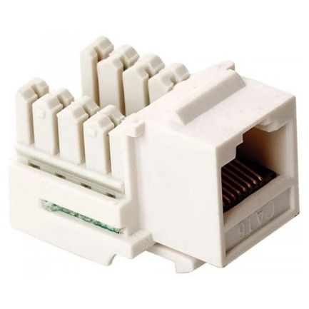 Jack Steren RJ45 Keystone CAT6 90 Grados Blanco