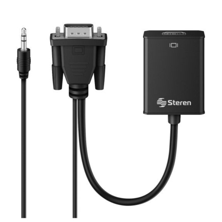 CONVERTIDOR STEREN VGA A HDMI CON AUDIO 3.5mm