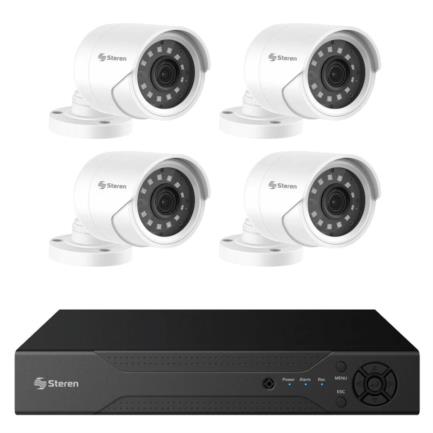 DVR de 12 Canales Steren Pentahíbrido con HDD de 1TB H.265 HDMI/VGA/USB Color Negro