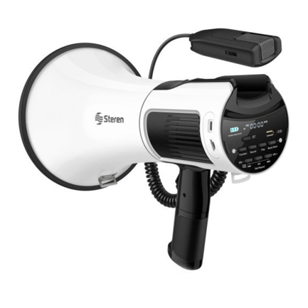 Megáfono Steren de hombro con grabador MP3 y Bluetooth