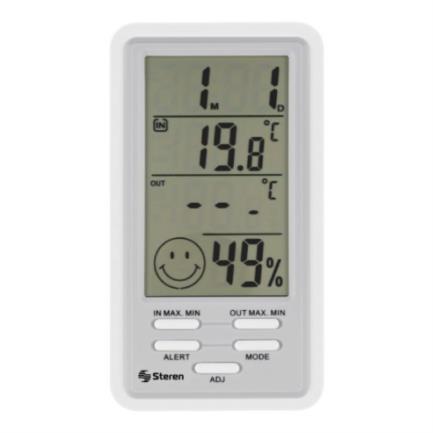 Termómetro digital steren interior/exterior con sensor de humedad