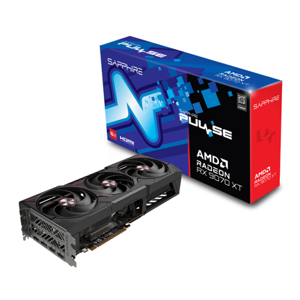 Tarjeta de Video Sapphire Pulse Radeon RX 9070 XT Gaming 16GB Triple Fan GDDR6 256-bit PCIe 5.0 HDMI DP