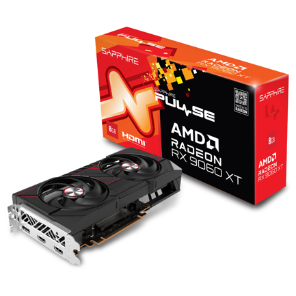 Tarjeta de Video Sapphire Pulse Radeon RX 9060 XT OC 8GB Dual Band GDDR6 128-bit PCIe 5.0 HDMI DP