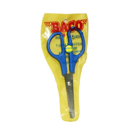 TIJERA BACO DIDACTICA 5" MANGO PLASTICO