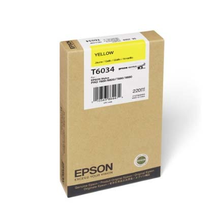 Tinta Epson Stylus Pro 7800/7880/9800/9880 220ml Color Amarillo