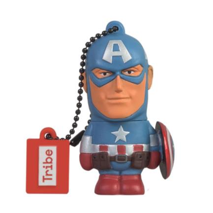 Memoria usb tribe marvel capitán américa 32 gb 2.0 color azul-rojo