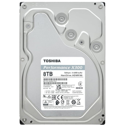 Disco Duro Interno Toshiba 8TB X300 7200RPM 512MB con Cache de Alto Rendimiento