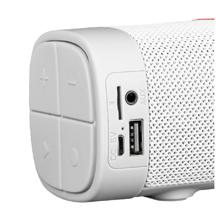 Bocina TechZone Inalambrica Color Blanco con Rojo Nasa Fusion TWS de Soporte 2