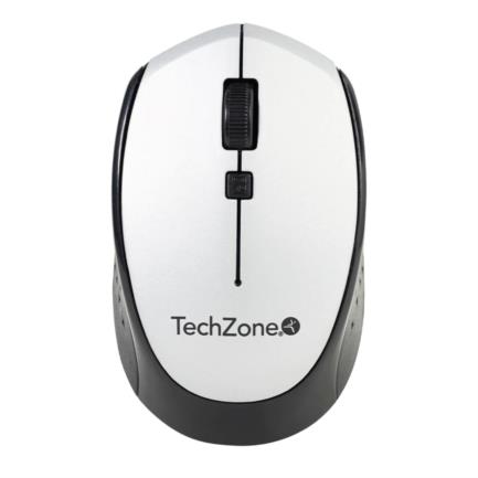 Mouse Inalambrico TechZone Optico 800 a 1600 DPI Ajustable 4 Botones Ambidiestro Win/MAC Color Plata 4