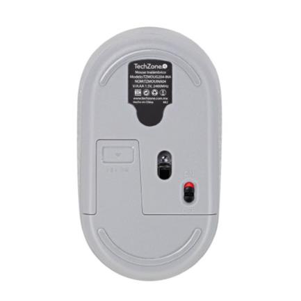 Mouse Inalámbrico TechZone 1600 DPI 4 Botones 2.4GHz 10m Conexión USB Color Gris